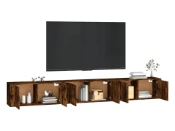 Hot Móveis de TV de parede 3 pcs 100x34,5x40 cm carvalho fumado PT967304 Castanho