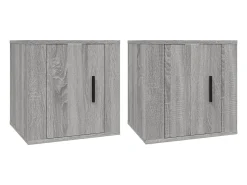 Outlet Móveis de TV de parede 2 pcs 40x34,5x40 cm sonoma PT143379 Cinzento