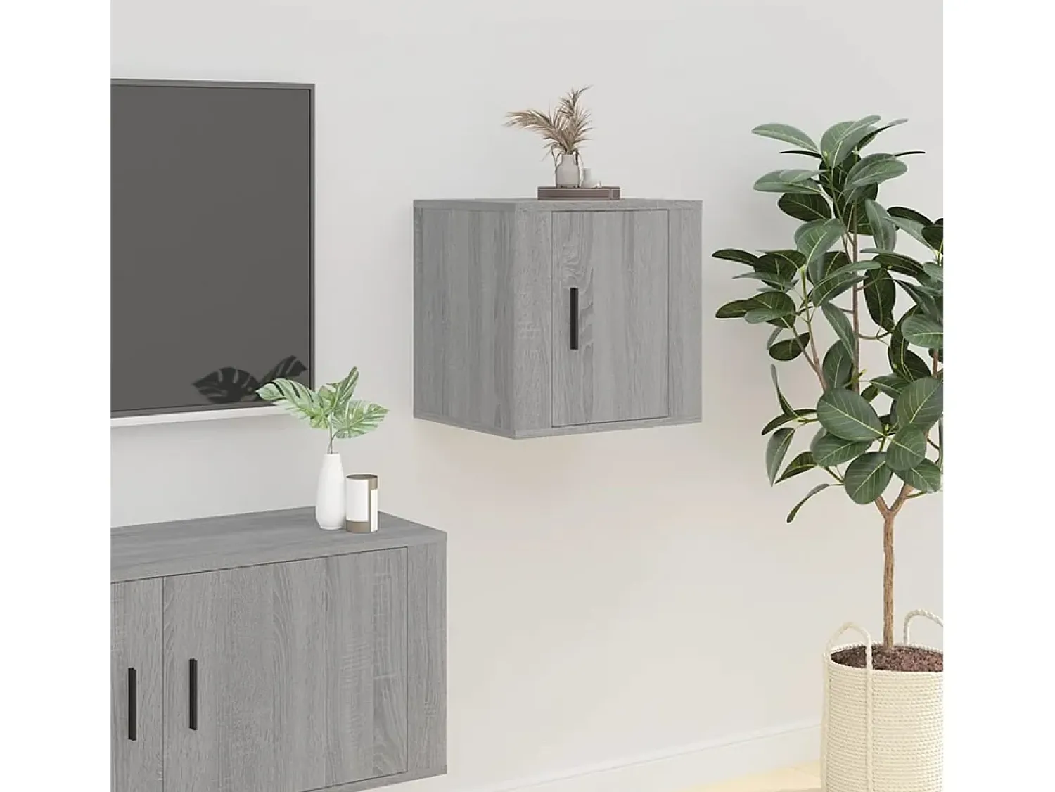 Outlet Móveis de TV de parede 2 pcs 40x34,5x40 cm sonoma PT143379 Cinzento