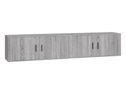 Móvel De Tv|vidaxl Móveis de TV de parede 2 pcs 100x34,5x40 cm sonoma Cinzento