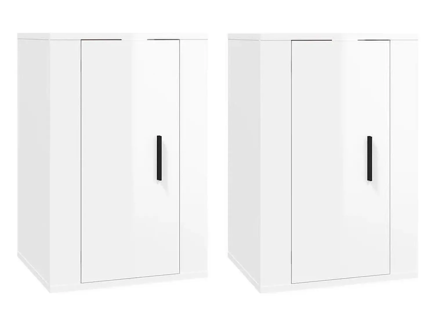 Móveis de TV de parede 2 pcs 40x34,5x60 cm brilhante PT568150^ Móvel De Tv