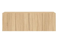 Best Helloshop26 Móveis de TV de parede prateleira multimídia aparador TV sala de jantar sala de estar quarto 2 peças carvalho Sonoma 60 x 30 x 41 cm marrom 02_0029000 Castanho