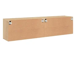 Helloshop26 Móveis de TV de parede prateleira multimídia aparador TV sala de jantar sala de estar quarto 2 peças carvalho Sonoma 80 x 30 x 41 cm marrom 02_0029002^ Móvel De Tv