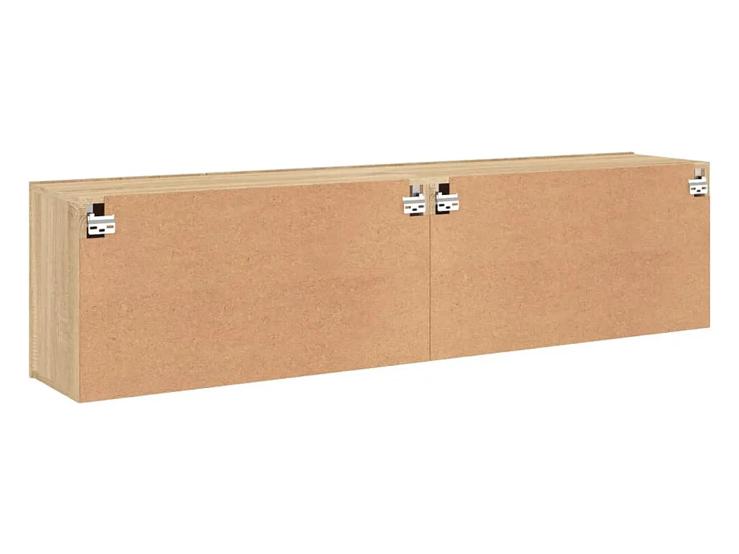 Helloshop26 Móveis de TV de parede prateleira multimídia aparador TV sala de jantar sala de estar quarto 2 peças carvalho Sonoma 80 x 30 x 41 cm marrom 02_0029002^ Móvel De Tv