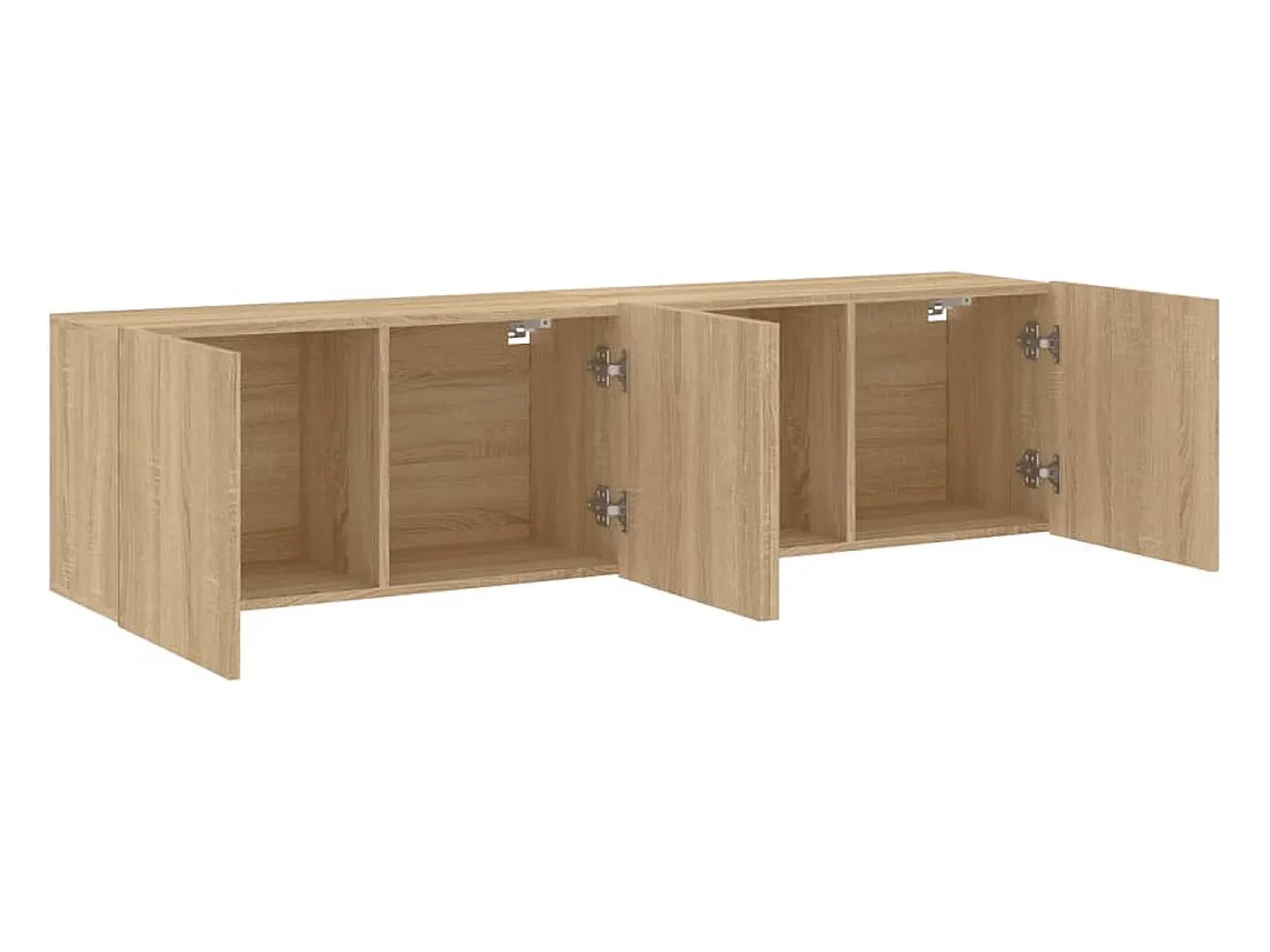 Helloshop26 Móveis de TV de parede prateleira multimídia aparador TV sala de jantar sala de estar quarto 2 peças carvalho Sonoma 80 x 30 x 41 cm marrom 02_0029002^ Móvel De Tv