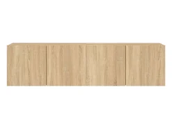 Helloshop26 Móveis de TV de parede prateleira multimídia aparador TV sala de jantar sala de estar quarto 2 peças carvalho Sonoma 80 x 30 x 41 cm marrom 02_0029002^ Móvel De Tv