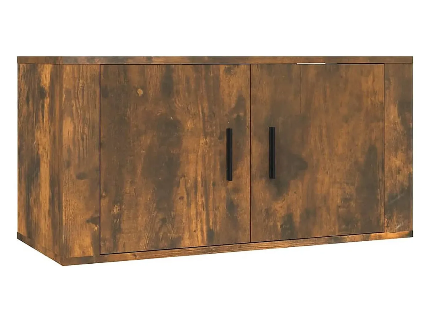 Helloshop26 Móveis de TV de parede prateleira multimídia aparador de TV sala de jantar sala de estar quarto 3 peças carvalho fumado 80 x 345 x 40 cm 02_0029047^ Móvel De Tv