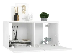 Best Móveis de TV para parede 2 pcs 60x30x30 cm PT642123 Branco