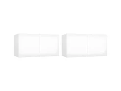 Best Móveis de TV para parede 2 pcs 60x30x30 cm PT642123 Branco