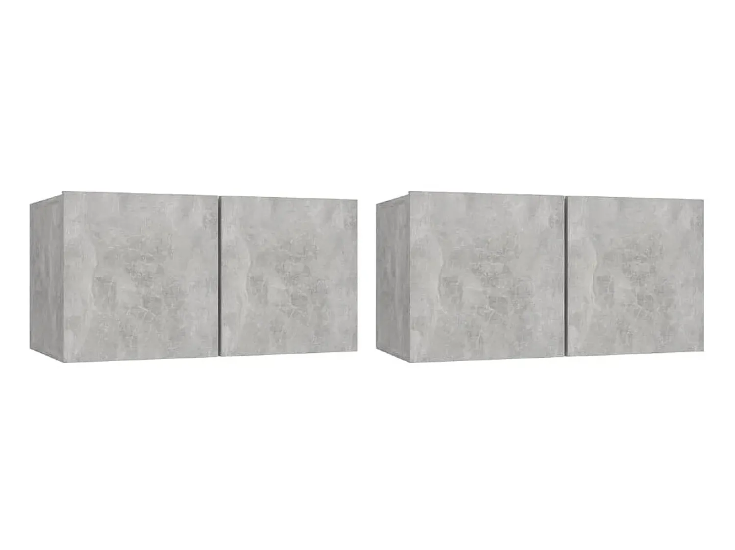 Móvel De Tv| Móveis de TV para parede 2 pcs 60x30x30 cm cimento PT281826 Cinzento