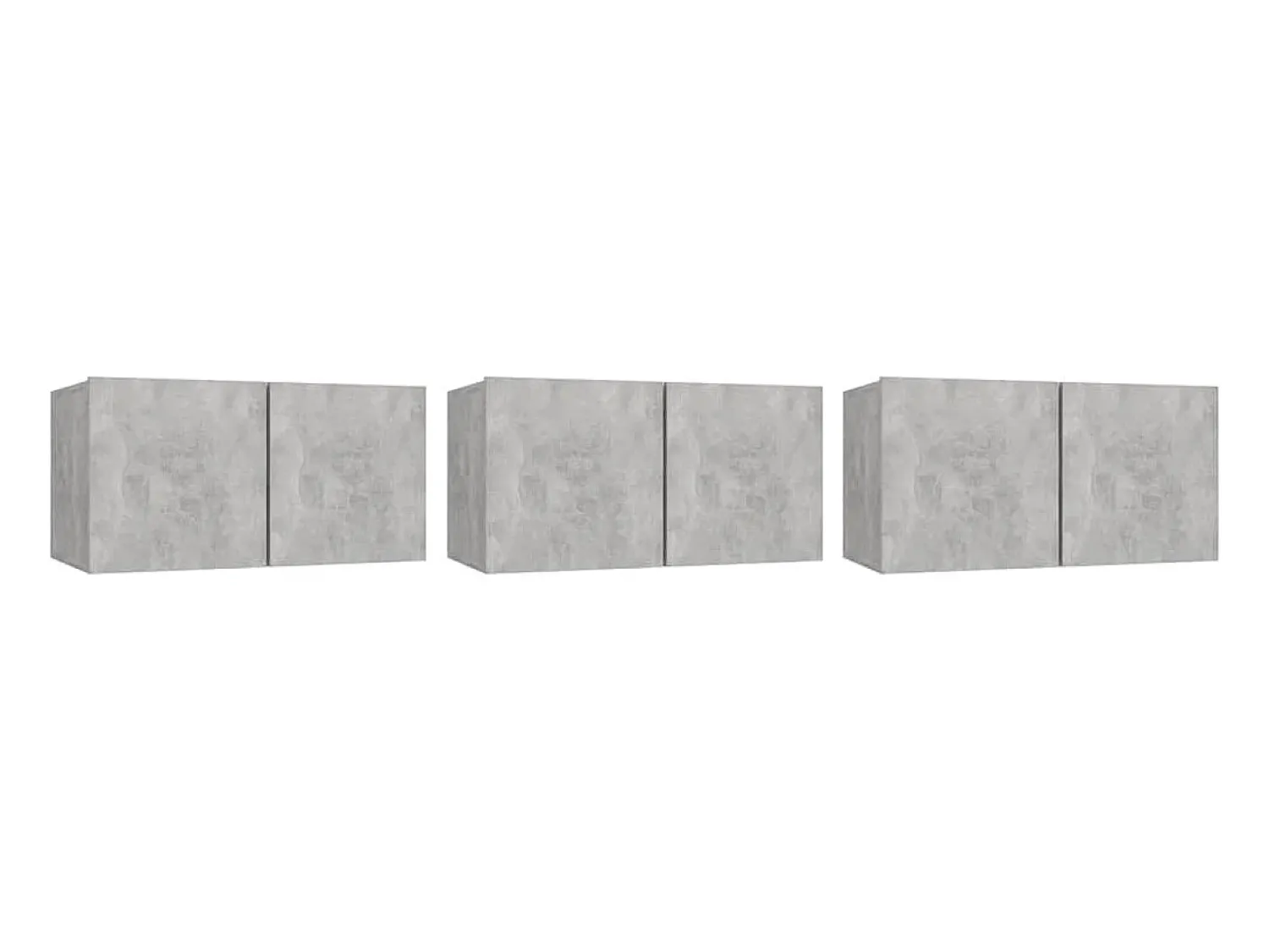 Outlet Móveis de TV para parede 3 pcs 60x30x30 cm cimento PT561204 Cinzento