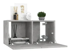 Outlet Móveis de TV para parede 3 pcs 60x30x30 cm cimento PT561204 Cinzento