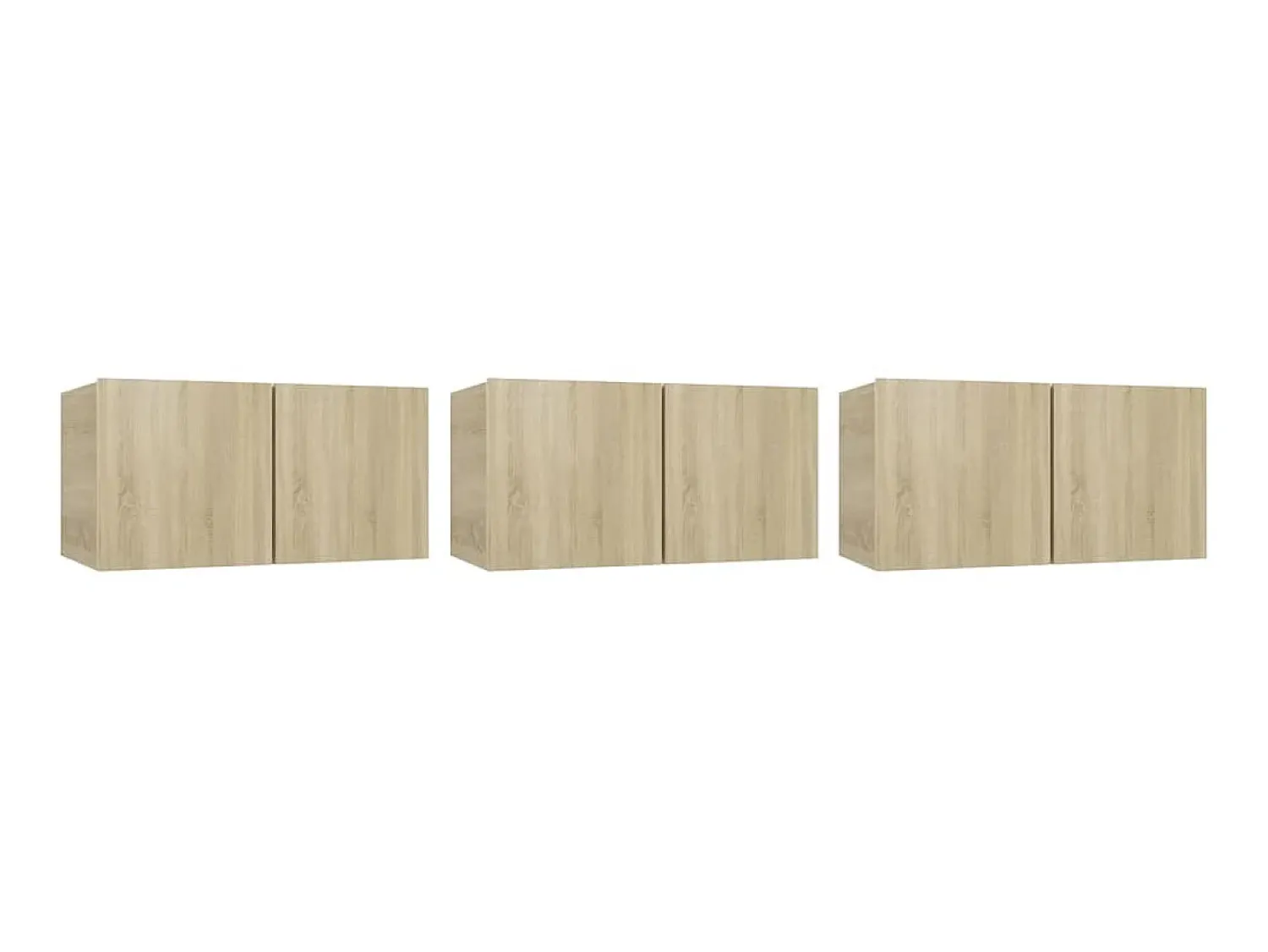 Móvel De Tv| Móveis de TV para parede 3 pcs 60x30x30 cm carvalho sonoma PT578260 Castanho