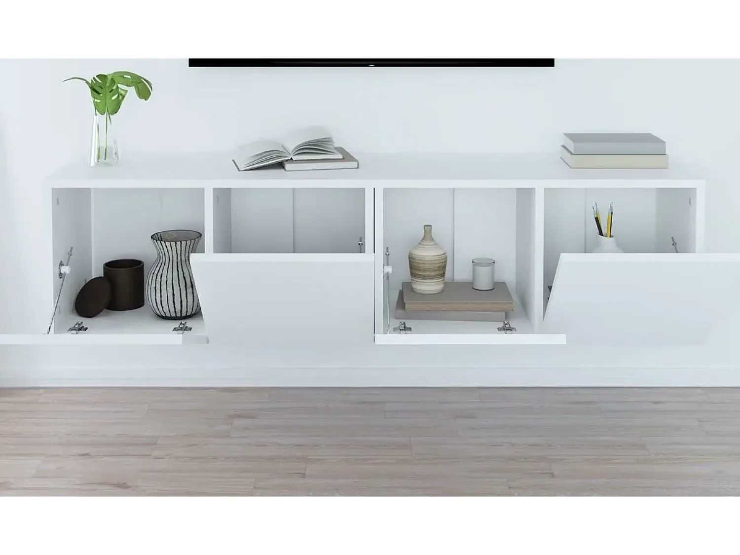 vidaxl Móveis de TV para parede 2 pcs 60x30x30 cm^ Móvel De Tv