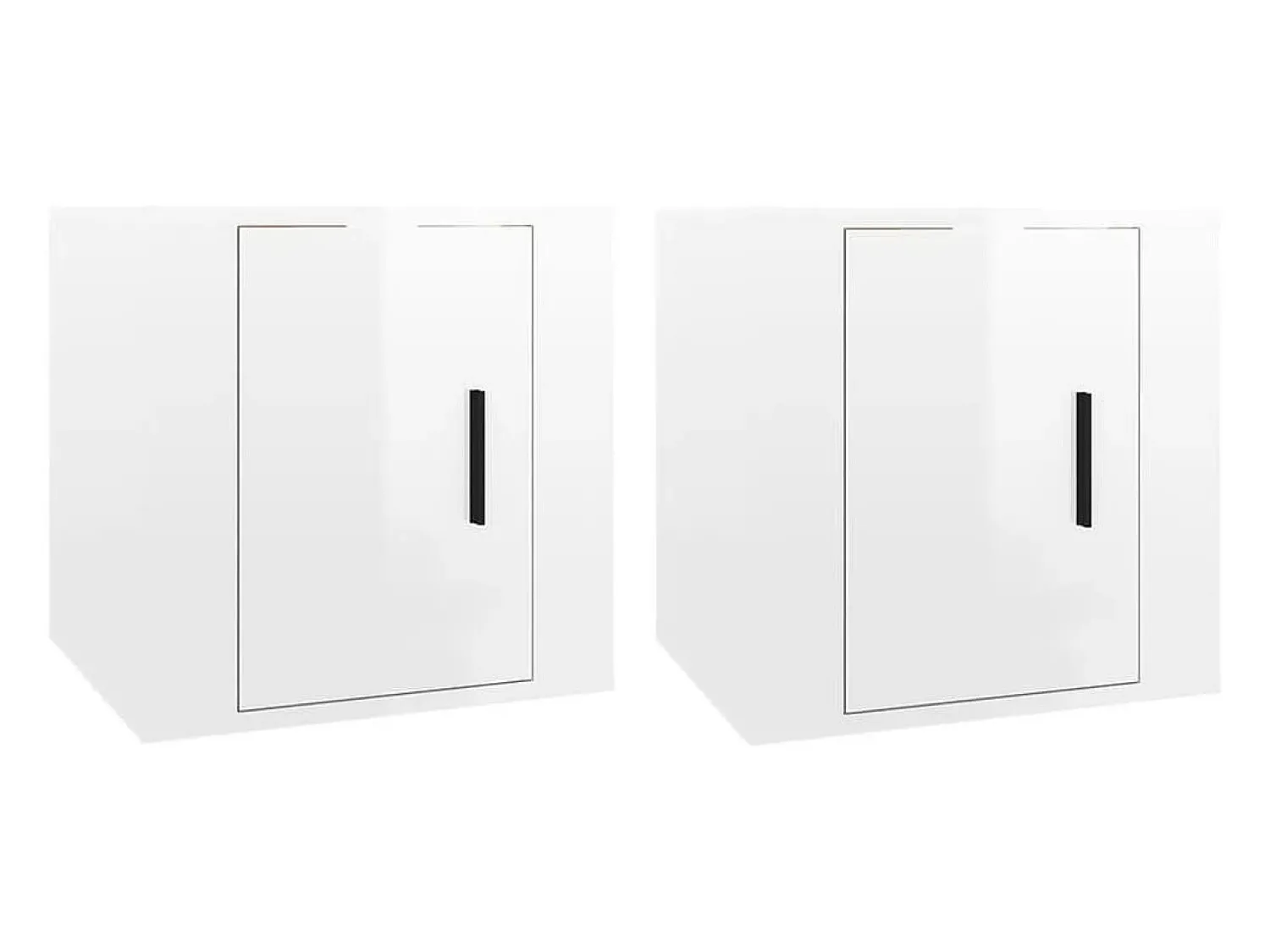 Móvel De Tv| Móveis de TV para parede 2 pcs 40x34,5x40 cm brilhante PT620343 Branco