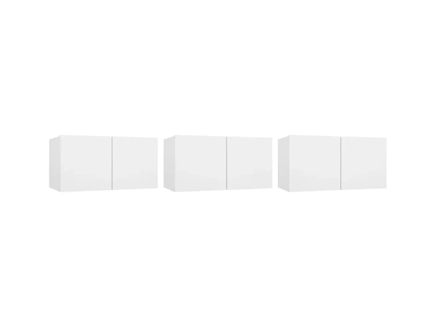 Móvel De Tv* Móveis de TV para parede 3 pcs 60x30x30 cm PT504446 Branco