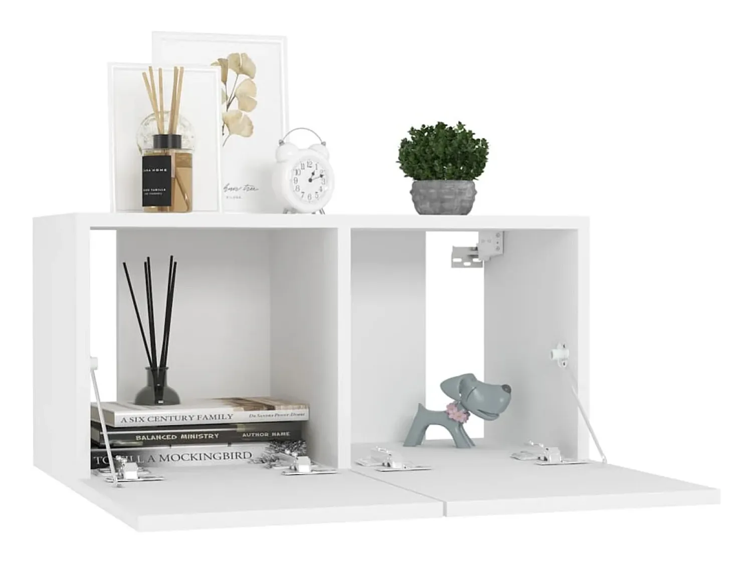 Móvel De Tv* Móveis de TV para parede 3 pcs 60x30x30 cm PT504446 Branco