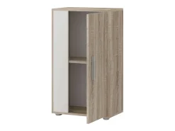 Sale Móveis de TV para sala de estar e sala de jantar Kolm Nordic em carvalho Sonoma/branco com 3 portas e 2 prateleiras Natural claro / Branco