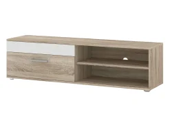 Sale Móveis de TV para sala de estar e sala de jantar Kolm Nordic em carvalho Sonoma/branco com 3 portas e 2 prateleiras Natural claro / Branco