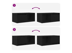 Móvel De Tv|vidaxl Móveis de TV 2pcs 60x31x25,5cm deriv. madeira carvalho Preto