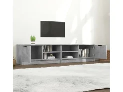 Móvel De Tv| Móveis de TV 2pcs 80x35x36,5cm madeira processada cinza cimento PT564881 Cinzento