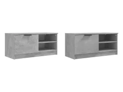 Móvel De Tv| Móveis de TV 2pcs 80x35x36,5cm madeira processada cinza cimento PT564881 Cinzento