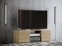 Sale VCM Móveis de TV | Lowboard | Armário de TV | Dimensões A. 40 x L. 115 x P. 36 cm | Fernseh Furniture - Lowina (Sonoma Oak) Multicor