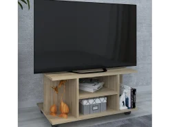 VCM Móveis de TV | Lowboard | Prateleira de TV com rodízios | Dimensões A. 40 x L. 80 x P. 40 cm | Fernseh Furniture - Findalo (Beech)^ Móvel De Tv