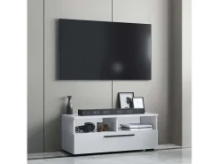 Móvel De Tv|VCM Móveis de TV | Lowboard | Armário de TV com espaço de armazenamento suficiente | Dimensões A. 39 x L. 95 x P. 40 cm | Fernseh Furniture – Arila L (Branco) Multicor