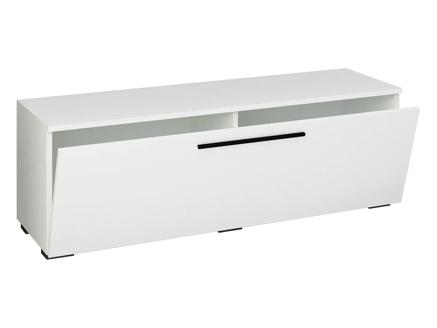 VCM Móveis de TV | Lowboard | Armário de TV com porta dobrável larga | Dimensões A. 39 x L. 115 x P. 40 cm | Fernseh Furniture – Arila M (Branco)^ Móvel De Tv