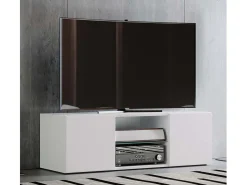 Móvel De Tv|VCM Móveis de TV | Lowboard | Armário de TV | Dimensões A. 40 x L. 115 x P. 36 cm | Fernseh Furniture - Lowina (Branco) Multicor
