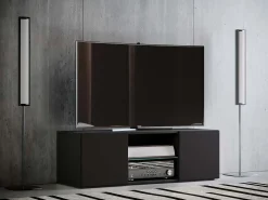 VCM Móveis de TV | Lowboard | Armário de TV | Dimensões A. 40 x L. 115 x P. 36 cm | Fernseh Furniture - Lowina (Preto)^ Móvel De Tv