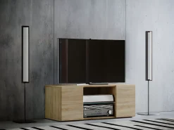 Móvel De Tv|VCM Móveis de TV | Lowboard | Armário de TV | Dimensões A. 40 x L. 95 x P. 36 cm | Fernseh Furniture - Lowina (Sonoma Oak) Multicor