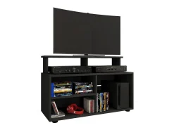 Clearance VCM Móveis de TV | Lowboard | Prateleira de TV com espaço de armazenamento suficiente | Dimensões A. 59 x L. 90 x P. 36 cm | Fernseh Furniture - Balansia (Black) Multicor