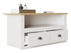 VCM Móveis de TV | Lowboard | Prateleira de TV com espaço de armazenamento suficiente | Dimensões A. 54 x L. 99 x P. 44 cm | Fernseh Furniture – Balusa (Branco)^ Móvel De Tv