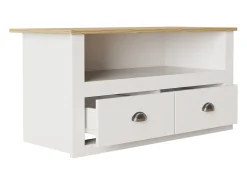 VCM Móveis de TV | Lowboard | Prateleira de TV com espaço de armazenamento suficiente | Dimensões A. 54 x L. 99 x P. 44 cm | Fernseh Furniture – Balusa (Branco)^ Móvel De Tv