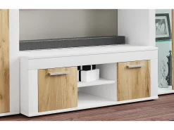 Clearance VCM Móveis de TV | Lowboard | Prateleira TV | Dimensões A. 37 x L. 102 x P. 45 cm | Fernseh Móveis – Usilo L (Carvalho Branco / Mel) Multicor