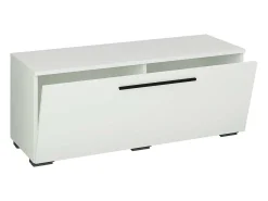 Online VCM Móveis de TV | Lowboard | Armário de TV com porta dobrável larga | Dimensões A. 39 x L. 95 x P. 40 cm | Fernseh Furniture – Arila S (Branco) Multicor