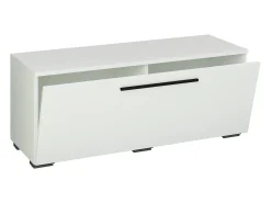 Online VCM Móveis de TV | Lowboard | Armário de TV com porta dobrável larga | Dimensões A. 39 x L. 95 x P. 40 cm | Fernseh Furniture – Arila S (Branco) Multicor