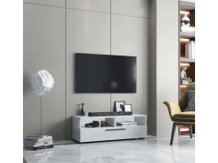 Sale VCM Móveis de TV | Lowboard | Armário de TV com espaço de armazenamento suficiente | Dimensões A. 39 x L. 115 x P. 40 cm | Fernseh Furniture – Arila XL (Branco) Multicor