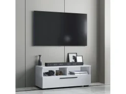 Sale VCM Móveis de TV | Lowboard | Armário de TV com espaço de armazenamento suficiente | Dimensões A. 39 x L. 115 x P. 40 cm | Fernseh Furniture – Arila XL (Branco) Multicor