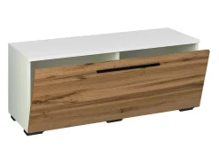 VCM Móveis de TV | Lowboard | Armário de TV com Porta Dobrável Larga | Dimensões A. 39 x L. 95 x P. 40 cm | Fernseh Móveis – Arila S (Carvalho Branco / Mel)^ Móvel De Tv