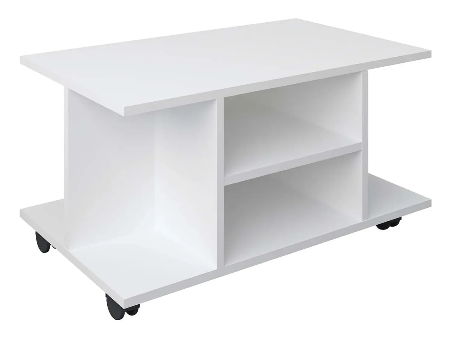 VCM Móveis de TV | Lowboard | Prateleira de TV com rodízios | Dimensões A. 40 x L. 80 x P. 40 cm | Fernseh Mobiliário - Findalo (Branco)^ Móvel De Tv