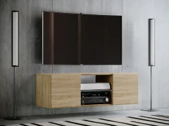 Móvel De Tv|VCM Móveis de TV | Placa de parede | Pendura Lowboard | Dimensões A. 40 x L. 115 x P. 36 cm | Armário de parede - Jusa (carvalho Sonoma) Multicor