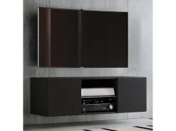 VCM Móveis de TV | Placa de parede | Pendura Lowboard | Dimensões A. 40 x L. 115 x P. 36 cm | Armário de parede - Jusa (Preto)^ Móvel De Tv