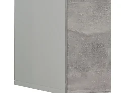 Outlet VCM Móveis de TV | Placa de parede | Pendura Lowboard | Dimensões A. 40 x L. 115 x P. 36 cm | Armário de parede - Jusa (Branco / Aparência em concreto) Multicor