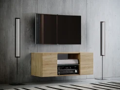 Móvel De Tv|VCM Móveis de TV | Placa de parede | Pendura Lowboard | Dimensões A. 40 x L. 95 x P. 36 cm | Armário de parede - Jusa (carvalho Sonoma) Multicor
