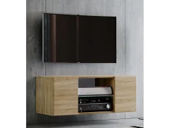Móvel De Tv|VCM Móveis de TV | Placa de parede | Pendura Lowboard | Dimensões A. 40 x L. 95 x P. 36 cm | Armário de parede - Jusa (carvalho Sonoma) Multicor