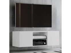 Móvel De Tv|VCM Móveis de TV | Placa de parede | Pendura Lowboard | Dimensões A. 40 x L. 115 x P. 36 cm | Armário de parede - Jusa (Branco) Multicor