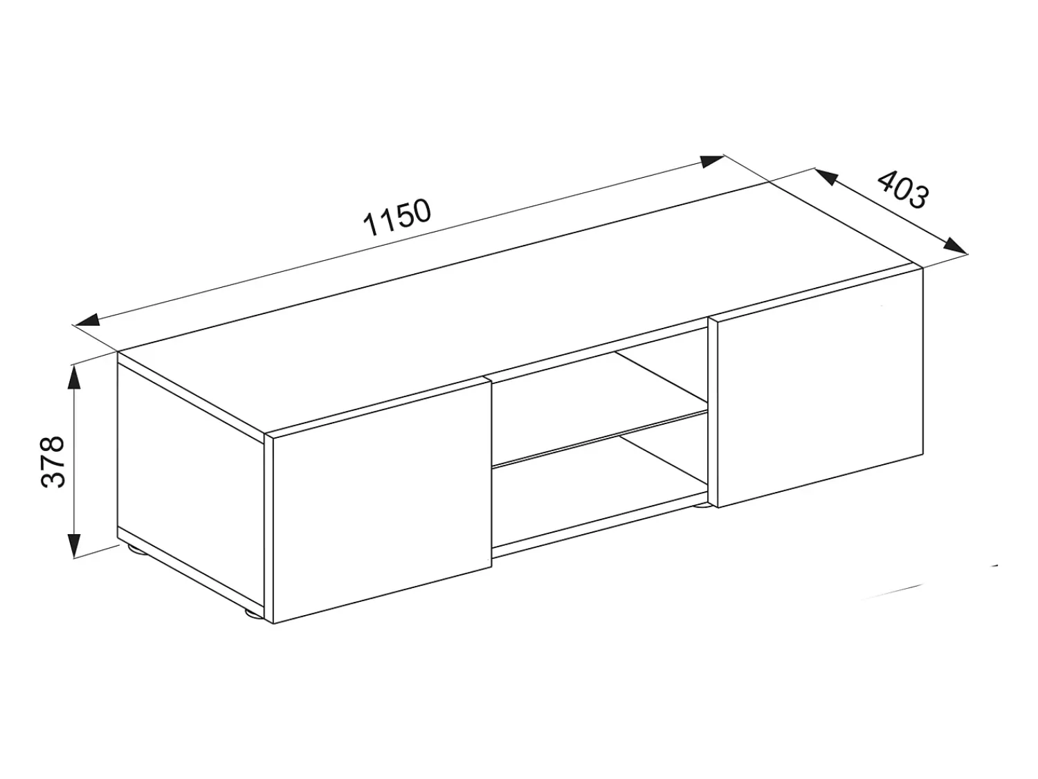 Discount VCM Móveis de TV | Placa de parede | Pendura Lowboard | Dimensões A. 40 x L. 115 x P. 36 cm | Armário de parede - Jusa (Honey Oak) Multicor